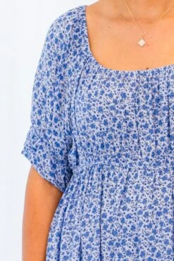 Love In Paris Top, Blue -Chic Soul Store LoveInParisTop Blue 3