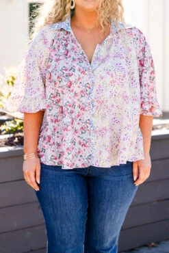 Love In Spring Top, Blue -Chic Soul Store LoveInSpringTop Blue 2