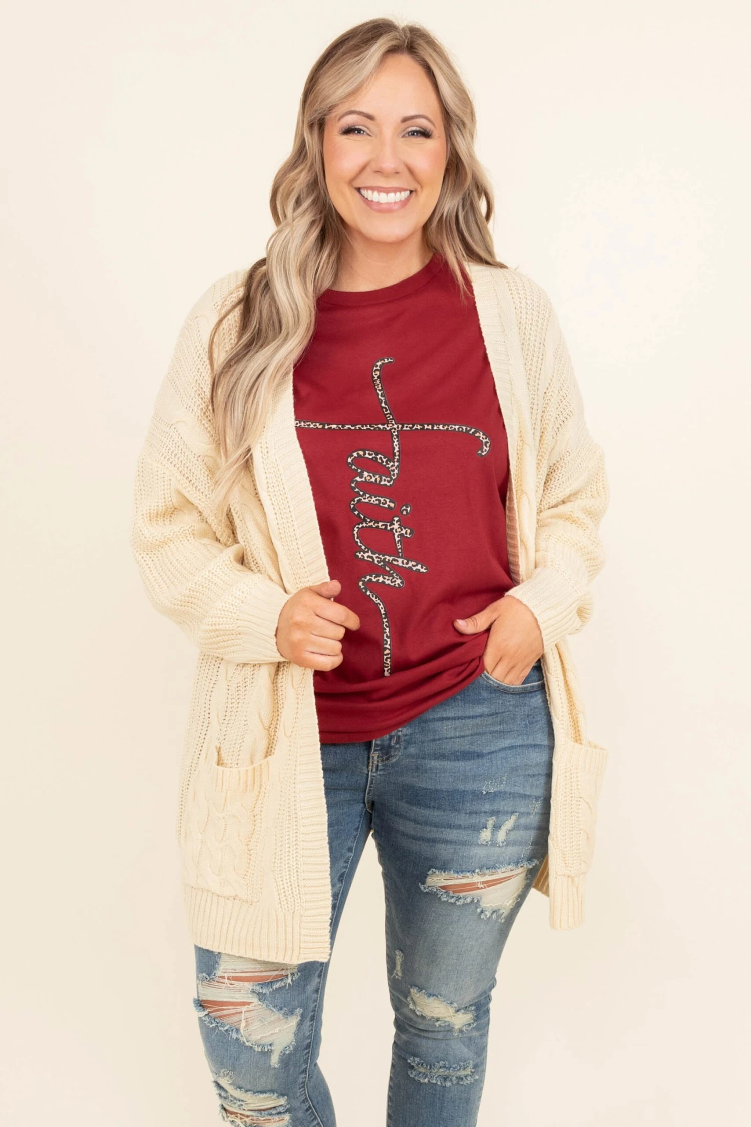 Love Me When I'm Gone Cardigan, Cream 3 Love Me When I'm Gone Cardigan, Cream