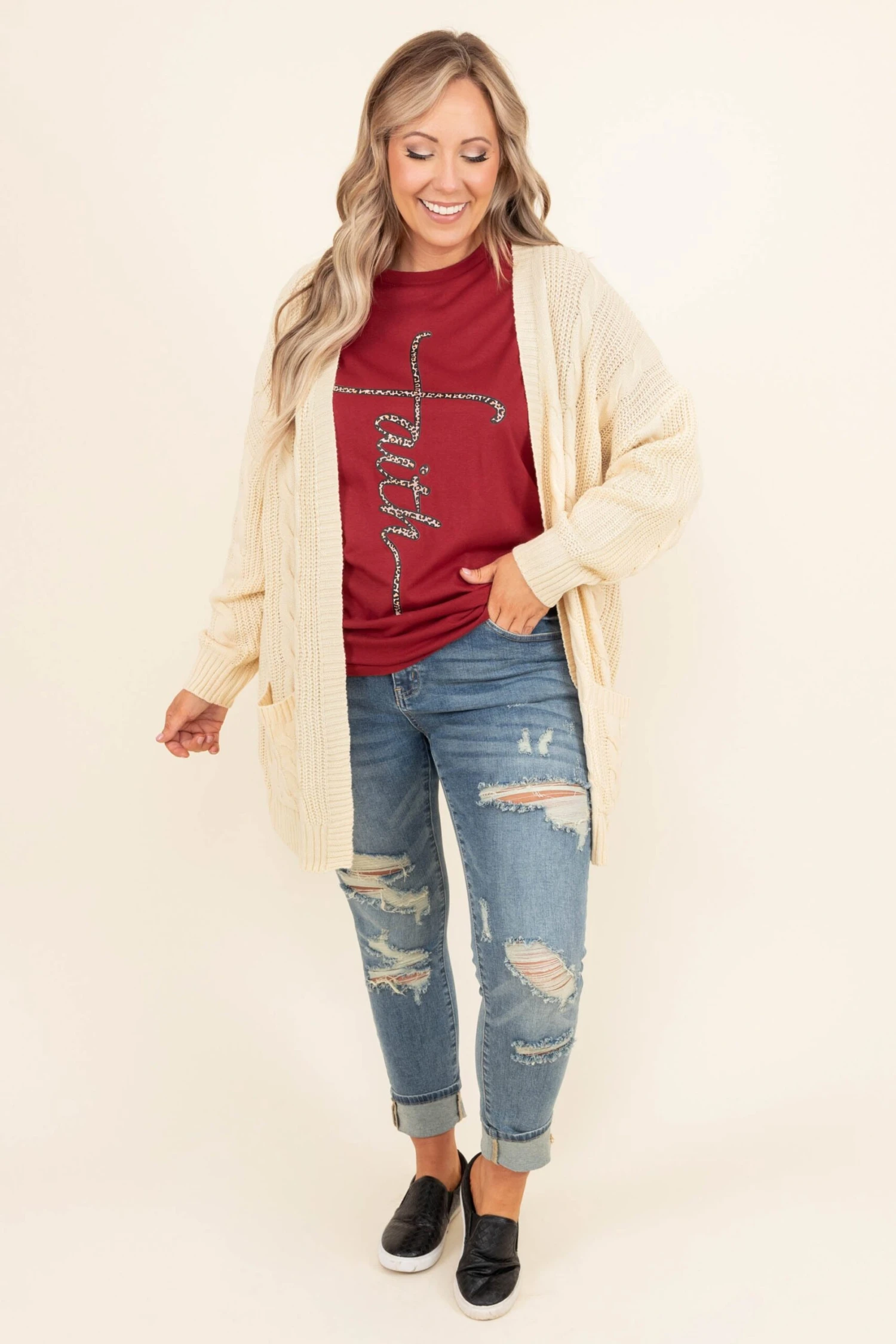 Love Me When I'm Gone Cardigan, Cream 4 Love Me When I'm Gone Cardigan, Cream - Image 2