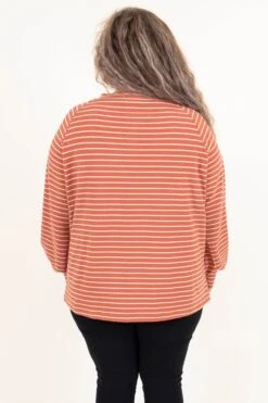 Love Stitch Top, Brick 12 Love Stitch Top, Brick -Chic Soul Store LoveStitchTop Brick 9520