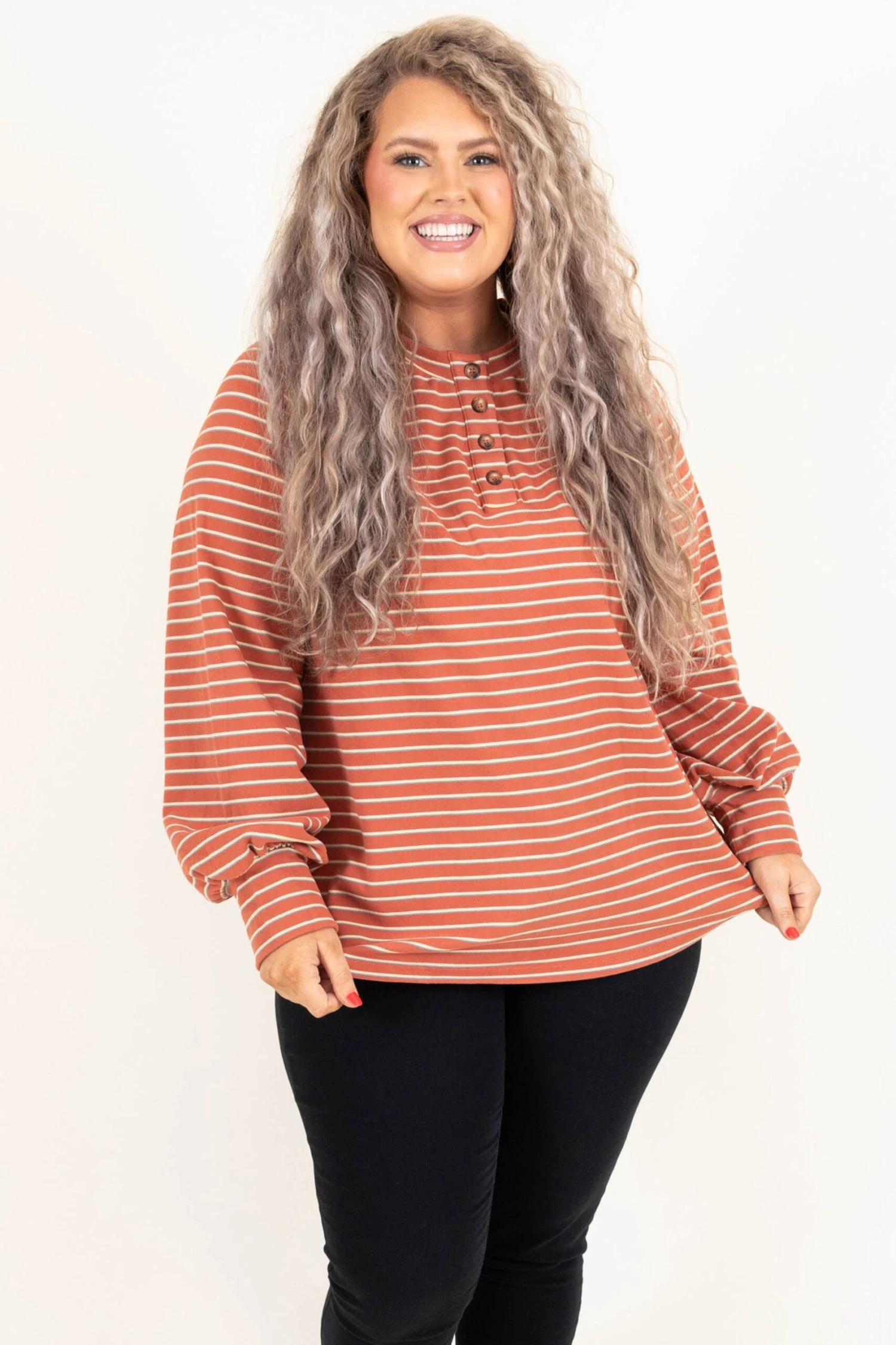 Love Stitch Top, Brick 3 Love Stitch Top, Brick