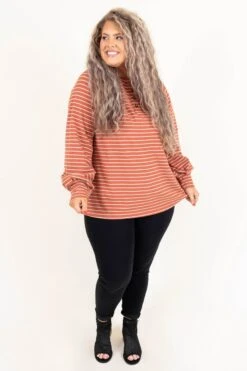 Love Stitch Top, Brick 9 Love Stitch Top, Brick -Chic Soul Store LoveStitchTop Brick 9523