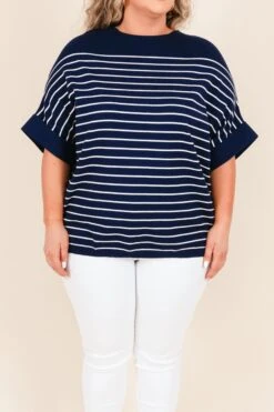 Love You, Mean It Top, Navy -Chic Soul Store LoveYou MeanItTop Navy 2