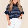 Love You, Mean It Top, Navy -Chic Soul Store LoveYou MeanItTop Navy 3