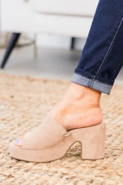 Loved The Message Heel, Taupe -Chic Soul Store LovedTheMessageHeel Taupe 4