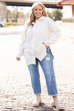 Lovely Stories Coat, White -Chic Soul Store LovelyStoriesCoat White 1852