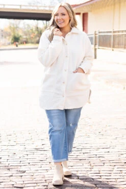 Lovely Stories Coat, White -Chic Soul Store LovelyStoriesCoat White 1856