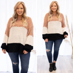 Lover's Reunion Sweater, Camel Combo 13 Lover's Reunion Sweater, Camel Combo -Chic Soul Store Lover sReunionSweater CamelCombo