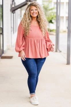 Lovin' On You Top, Peach -Chic Soul Store Lovin OnYouTop Peach 4