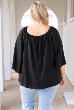 Lush Embrace Top, Black -Chic Soul Store LushEmbraceTop Black 9907