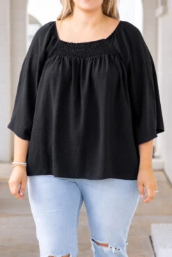 Lush Embrace Top, Black -Chic Soul Store LushEmbraceTop Black 9909