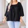 Lush Embrace Top, Black 2 Lush Embrace Top, Black -Chic Soul Store LushEmbraceTop Black 9911