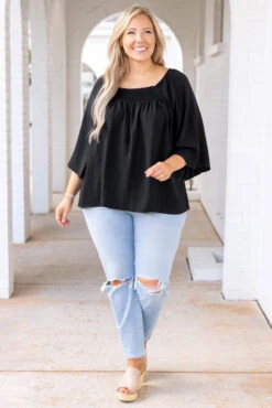 Lush Embrace Top, Black -Chic Soul Store LushEmbraceTop Black 9912