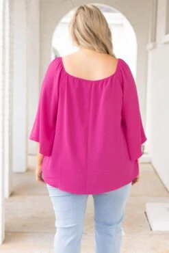 Lush Embrace Top, Fuchsia -Chic Soul Store LushEmbraceTop Fuschia 9896