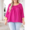 Lush Embrace Top, Fuchsia -Chic Soul Store LushEmbraceTop Fuschia 9902