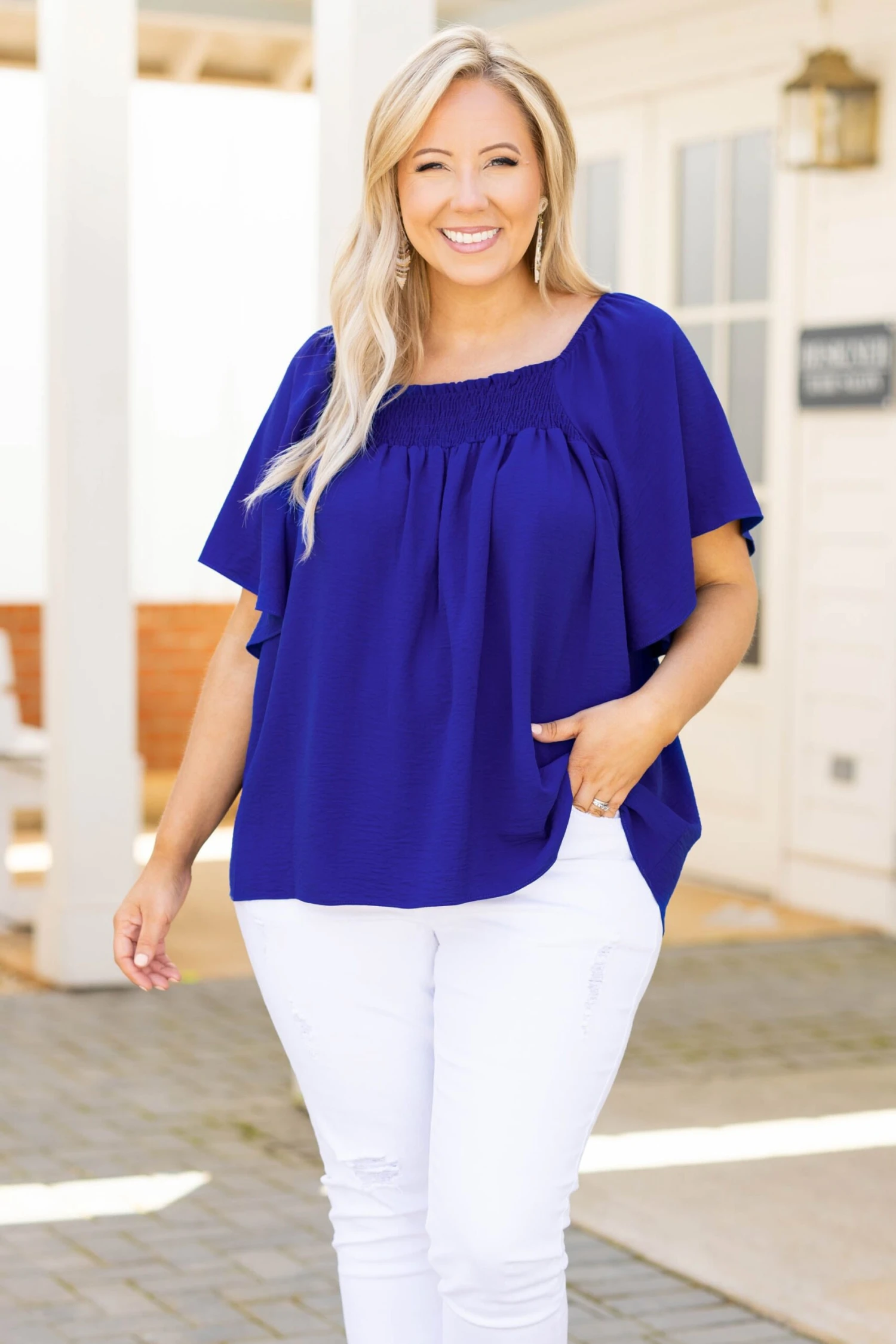 Luxe Valley Top, Royal Blue 3 Luxe Valley Top, Royal Blue