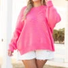 Magically Perfect Sweater, Pink -Chic Soul Store MagicallyPerfectSweater Pink 9311