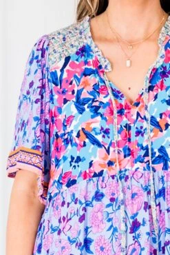 Make Me Laugh Dress, Periwinkle Mix 13 Make Me Laugh Dress, Periwinkle Mix -Chic Soul Store MakeMeLaughDress Periwinkle 3