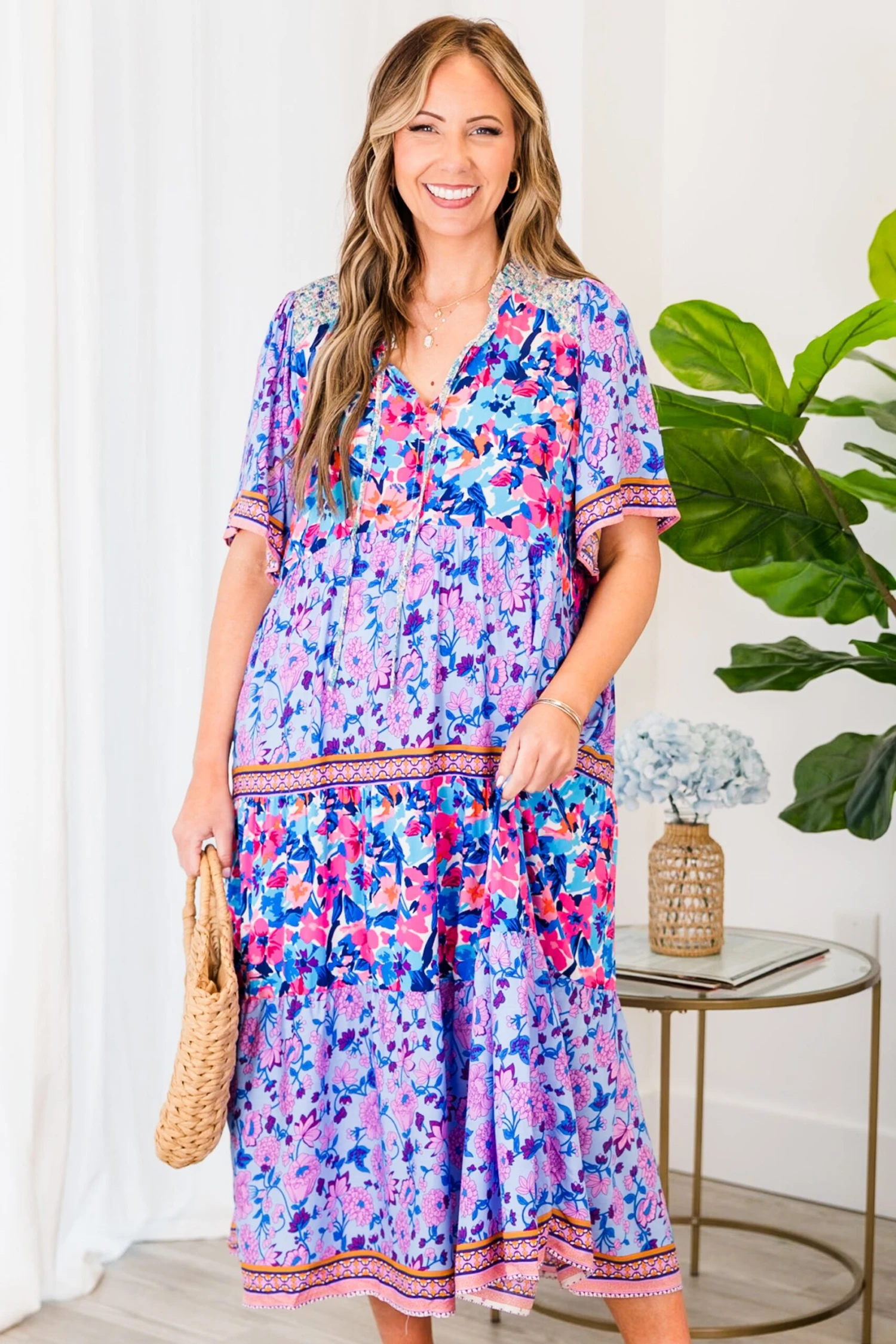 Make Me Laugh Dress, Periwinkle Mix 4 Make Me Laugh Dress, Periwinkle Mix - Image 2