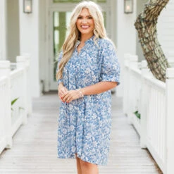 Make My Night Dress, Blue Grey -Chic Soul Store MakeMyNightDress BlueGrey