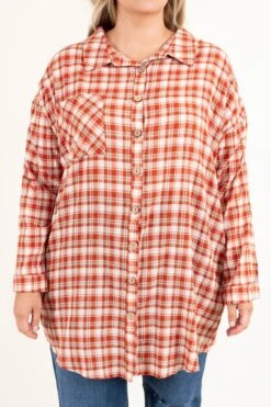 Make New Plans Top, Rust -Chic Soul Store MakeNewPlansTop Rust 5278