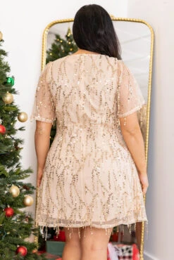 Make You Feel My Love Dress, Gold -Chic Soul Store MakeYouFeelMyLoveDress Gold 9768