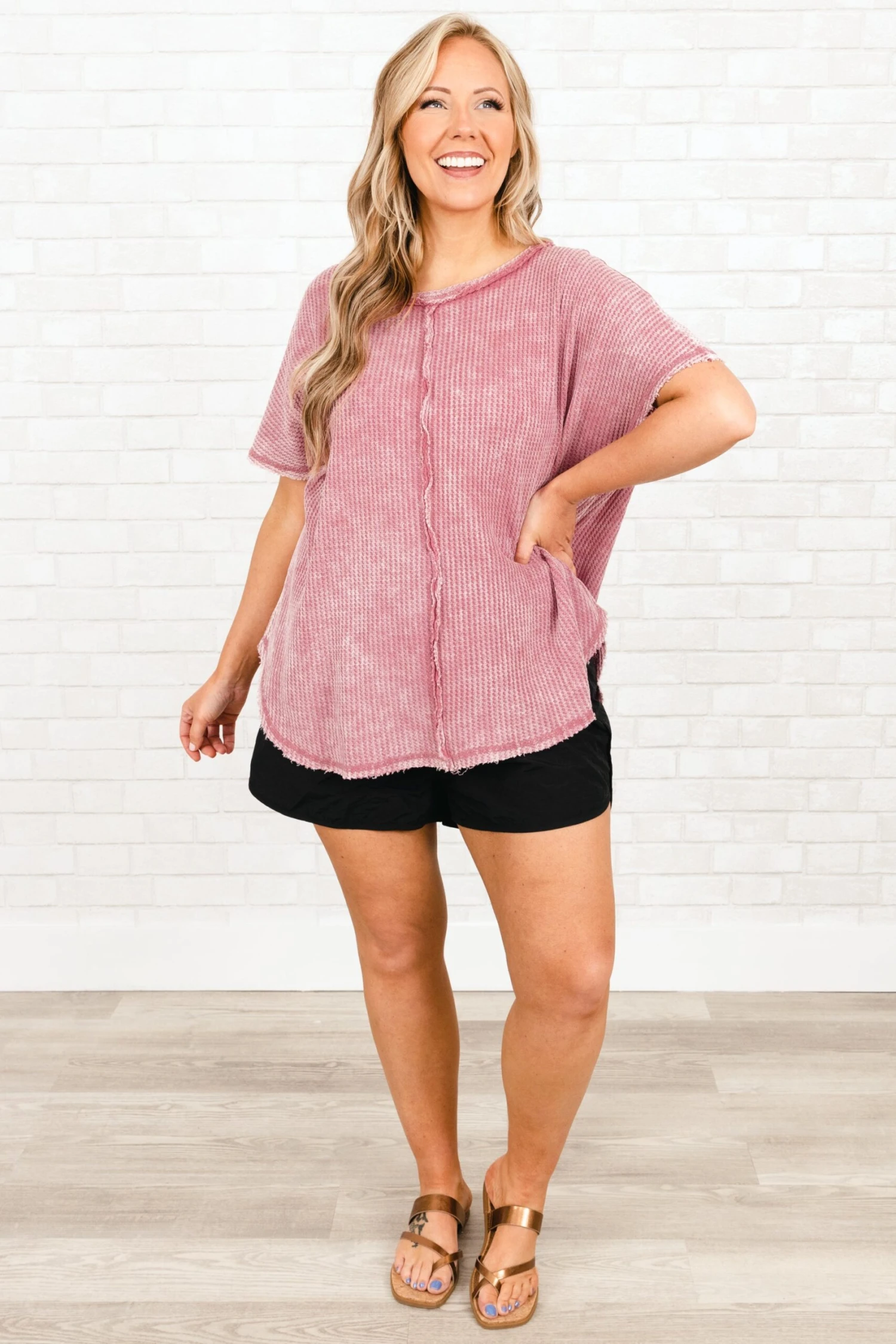 Makes Me Weak Top, Light Rose 5 Makes Me Weak Top, Light Rose - Image 3