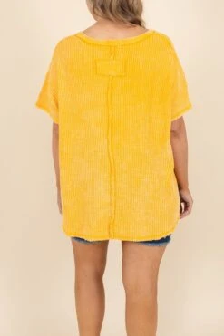 Makes Me Weak Top, Yellow -Chic Soul Store MakesMeWeakTop Yellow 1of5
