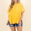 Makes Me Weak Top, Yellow -Chic Soul Store MakesMeWeakTop Yellow 5of5