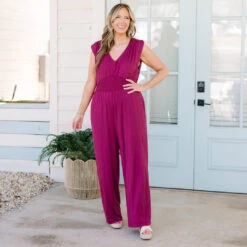 Makin' Me Blush Jumpsuit, Purple 15 Makin' Me Blush Jumpsuit, Purple -Chic Soul Store Makin MeBlushJumpsuit Purple 7