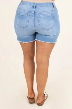 Making It Now Shorts, Light Wash -Chic Soul Store MakingItNowShorts LightWash 9928