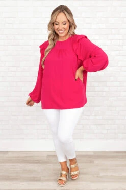 Making More Memories Top, Fuchsia -Chic Soul Store MakingMoreMemoriesTop Fuchsia 9438