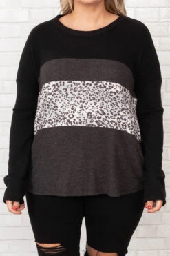 Making New Traditions Top, Charcoal -Chic Soul Store MakingNewTraditionsTop Charcoal 9325