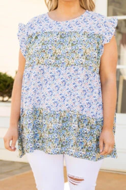 Making Plans For Me Top, Blue -Chic Soul Store MakingPlansForMeTop Blue 8766