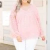 Manhattan Mystique Top, Light Pink -Chic Soul Store ManhattanMystiqueTop LightPink 3702
