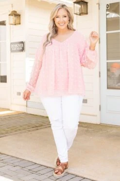 Manhattan Mystique Top, Light Pink -Chic Soul Store ManhattanMystiqueTop LightPink 3706