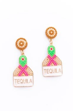 Margarita Villa Earrings, Pink -Chic Soul Store MargaritaVillaEarrings Pink 9680