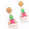Margarita Villa Earrings, Pink -Chic Soul Store MargaritaVillaEarrings Pink 9681