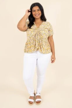 Marigold Top, Yellow -Chic Soul Store MarigoldTop Yellow 1