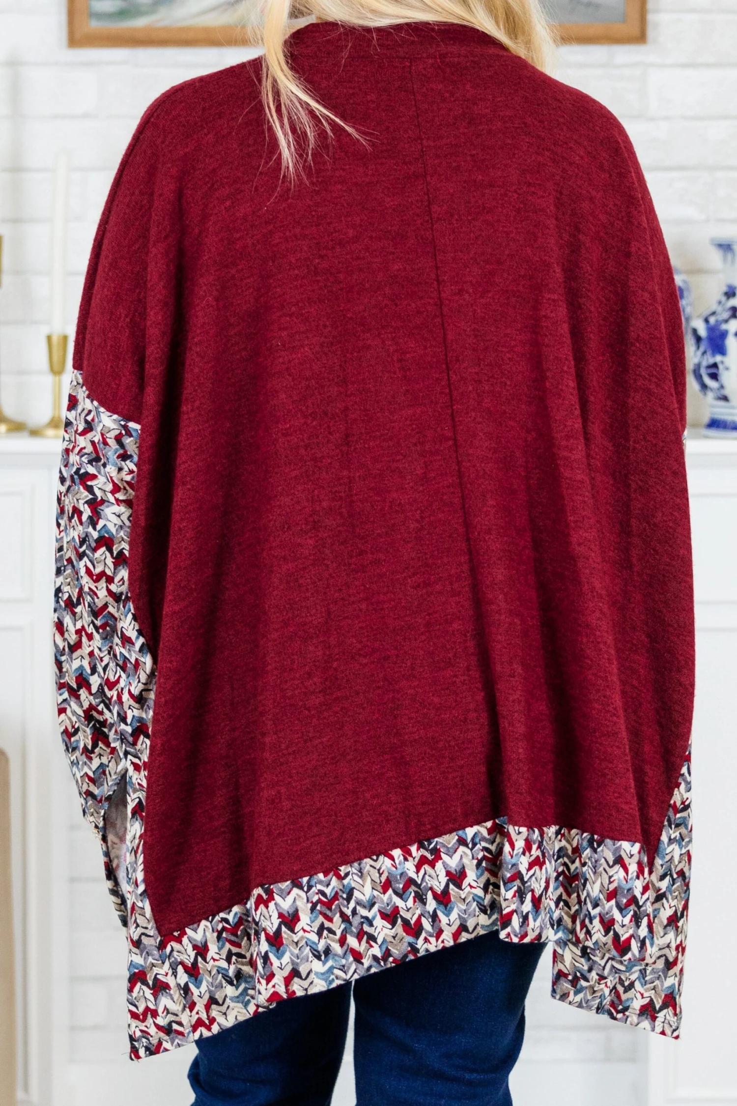 Meet Me At The Cabin Tunic, Burgundy 9 Meet Me At The Cabin Tunic, Burgundy - Image 7