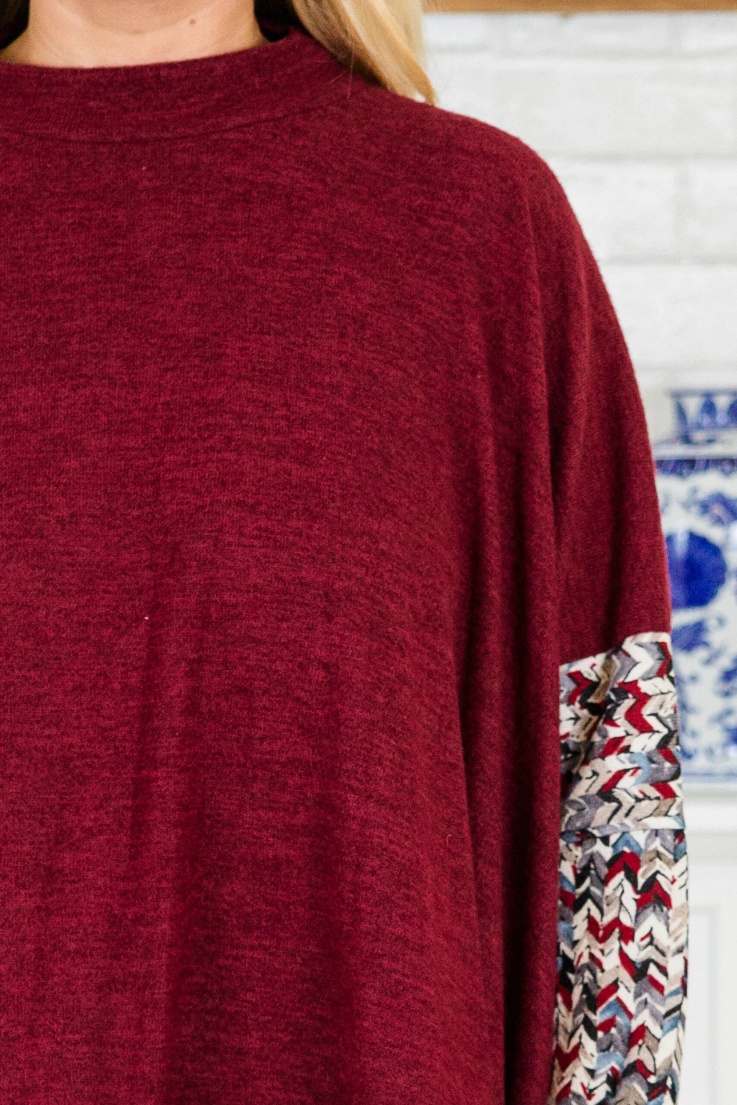 Meet Me At The Cabin Tunic, Burgundy 7 Meet Me At The Cabin Tunic, Burgundy - Image 5