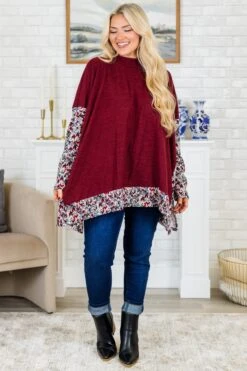 Meet Me At The Cabin Tunic, Burgundy 11 Meet Me At The Cabin Tunic, Burgundy -Chic Soul Store MeetMeAtTheCabinTunic Burgundy 7