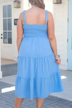 Meet Me By The Azaleas Dress, Chambray -Chic Soul Store MeetMeByTheAzaleasDress Chambray