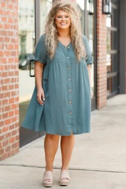 Meet Me Here Dress, Hunter -Chic Soul Store MeetMeHereDress Hunter 4