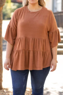 Meeting My Destiny Top, Brick -Chic Soul Store MeetingMyDestinyTop Brick 0948