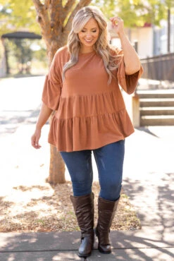 Meeting My Destiny Top, Brick -Chic Soul Store MeetingMyDestinyTop Brick 3