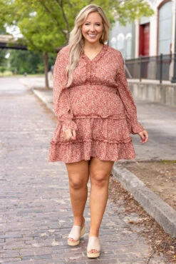 Memories Of Tonight Dress, Rust 10 Memories Of Tonight Dress, Rust -Chic Soul Store MemoriesOfTonightDress Rust 2