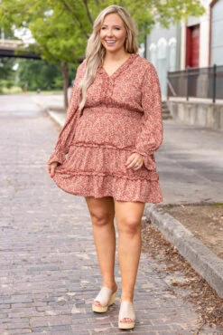 Memories Of Tonight Dress, Rust 9 Memories Of Tonight Dress, Rust -Chic Soul Store MemoriesOfTonightDress Rust