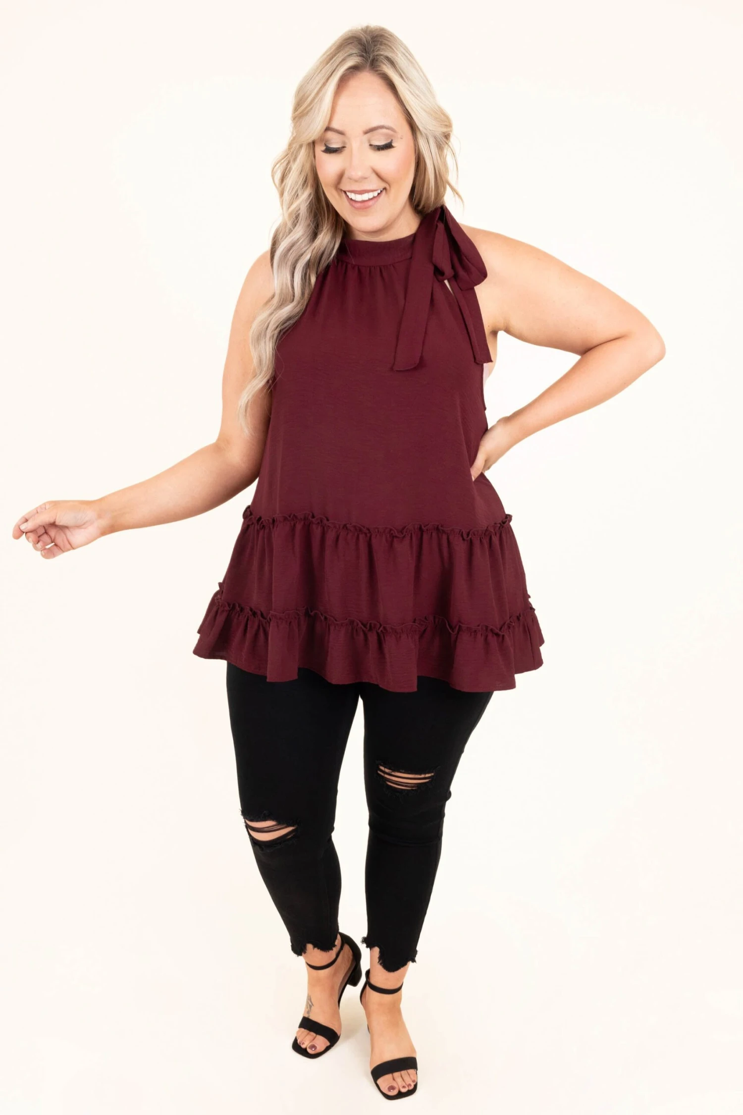 Memphis Soul Top, Wine 4 Memphis Soul Top, Wine - Image 2